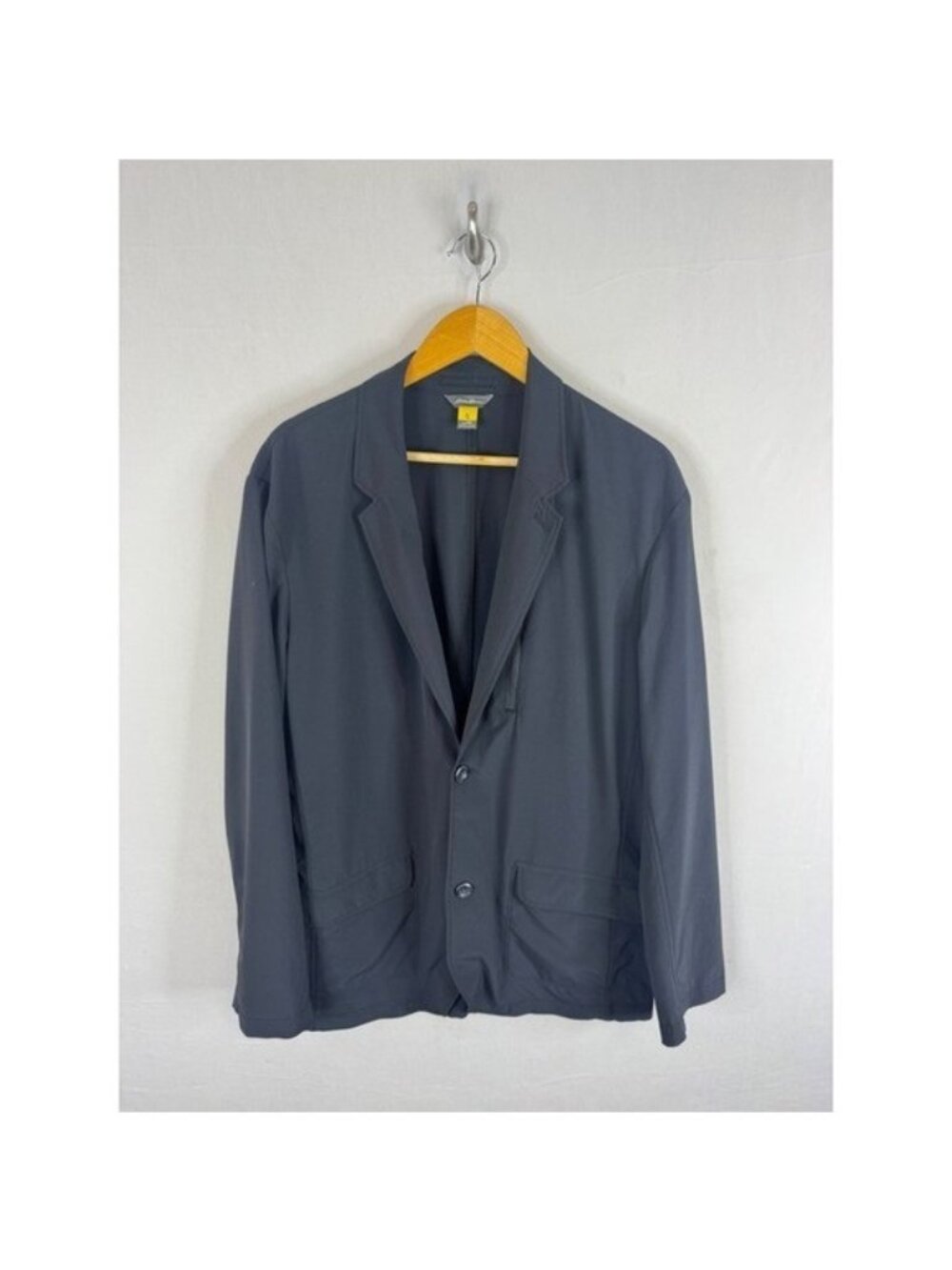 Eddie Bauer Travex Voyager Blazer Mens 44 Gray Stretch Travel Jacket